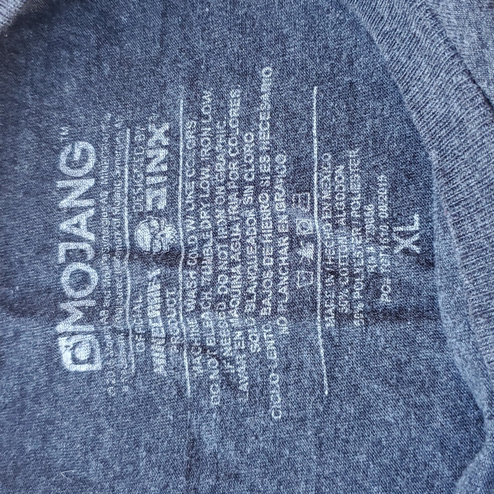 Mojang Minecraft Constellation Stars Grey Short Sleeve T-Shirt Youth XL Gaming - Picture 3 of 4